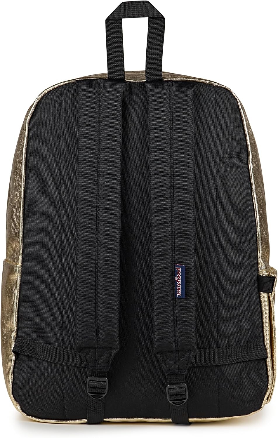 image:imageJanSport Superbreak Plus FX Backpack Work Travel or Laptop Bag with Water Bottle Pocket Oil Slick BlackSurreal Shine Gold