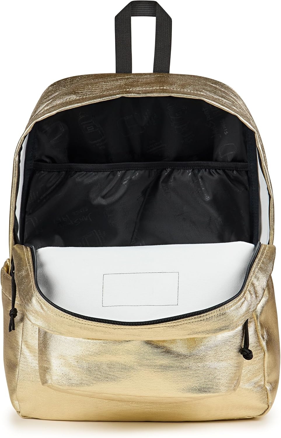 image:imageJanSport Superbreak Plus FX Backpack Work Travel or Laptop Bag with Water Bottle Pocket Oil Slick BlackSurreal Shine Gold