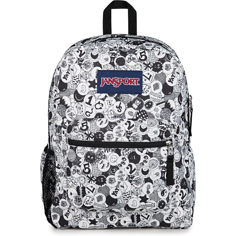 image:imageJanSport 26L Cross Town Backpack 12 inch Daypack Russet RedDoodle Dots