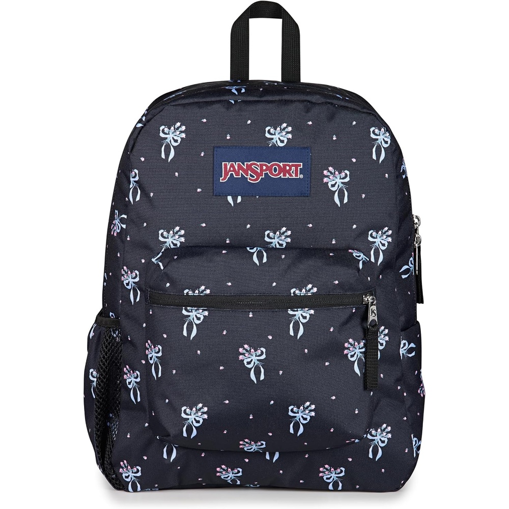 image:imageJanSport 26L Cross Town Backpack 12 inch Daypack Russet RedPastel Petals Black
