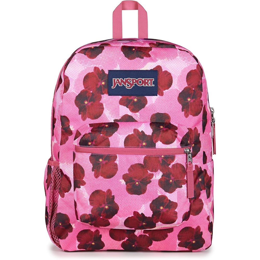 image:imageJanSport 26L Cross Town Backpack  12 inch Daypack Russet RedPop Art Pansies