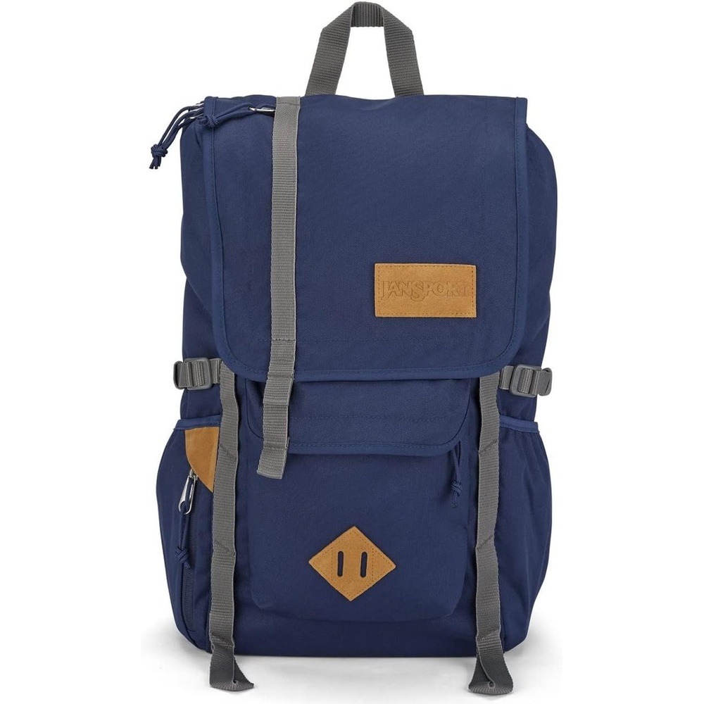 image:imageJanSport Hatchet Backpack 15inch Padded Laptop Compartment Dual Water Bottle Pockets Side Compression Straps NavyNavy