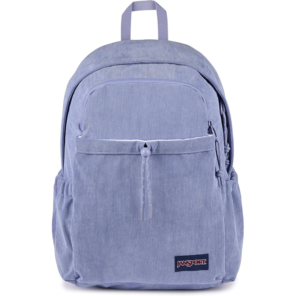 image:imageJanSport Lounge Pack FX Large Main Compartment Dual Water Bottle Pockets Front Drawcord Pocket Padded Laptop Sleeve Lavender Ash CorduroyLavender Ash Corduroy