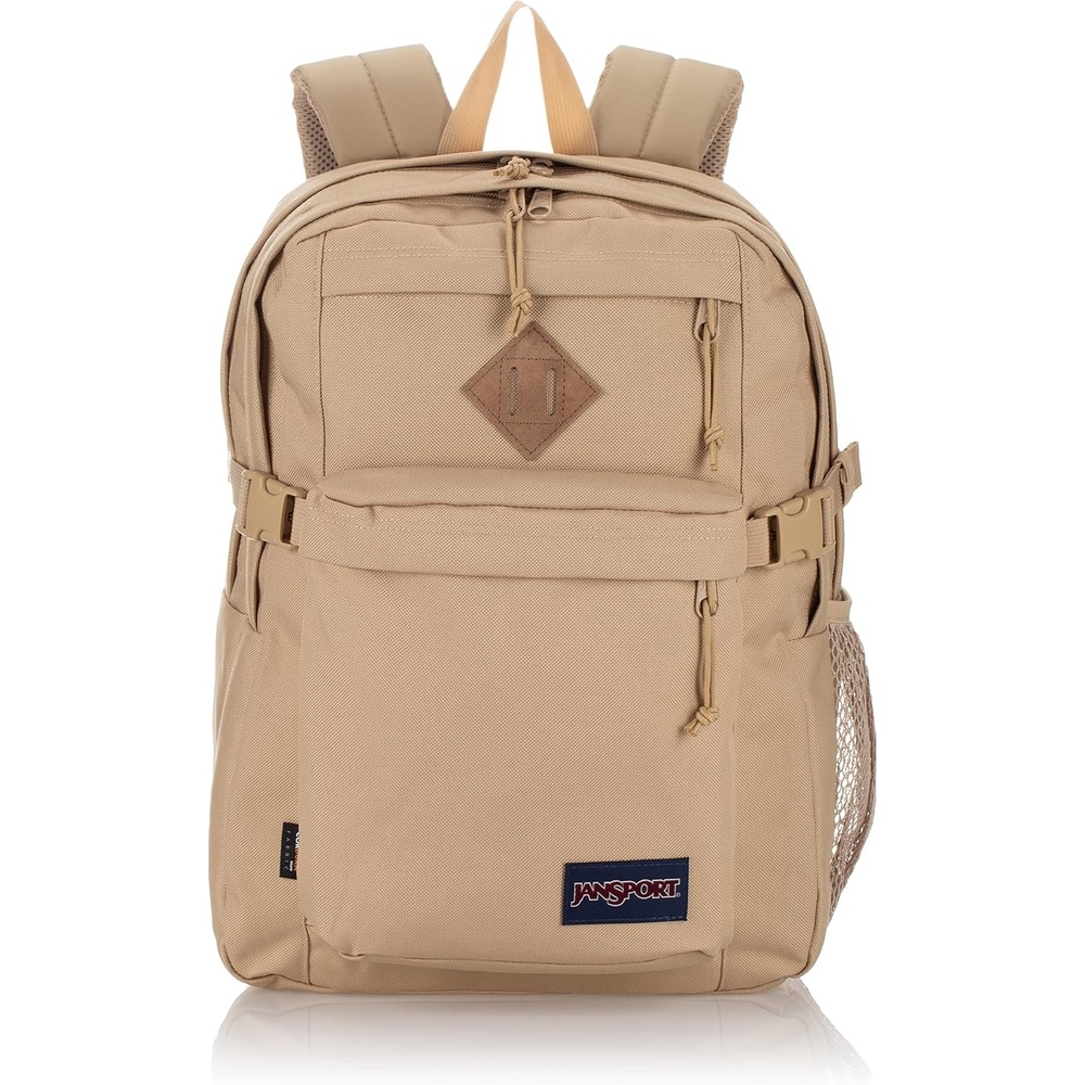 image:imageJanSport Main Campus FX Backpack Travel or Work Bag w 15Inch Laptop Pack with Leather Trim Lavender AshTravertine