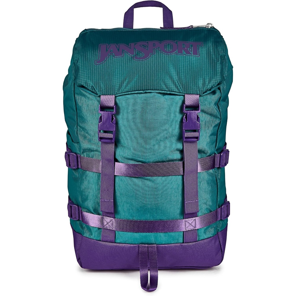 image:imageJanSport Skip Pack Backpack 28L Capacity Fits 135 Laptop Large Main Compartment Side Water Bottle Pocket Ideal for Work amp Travel BlackEmerald Pool