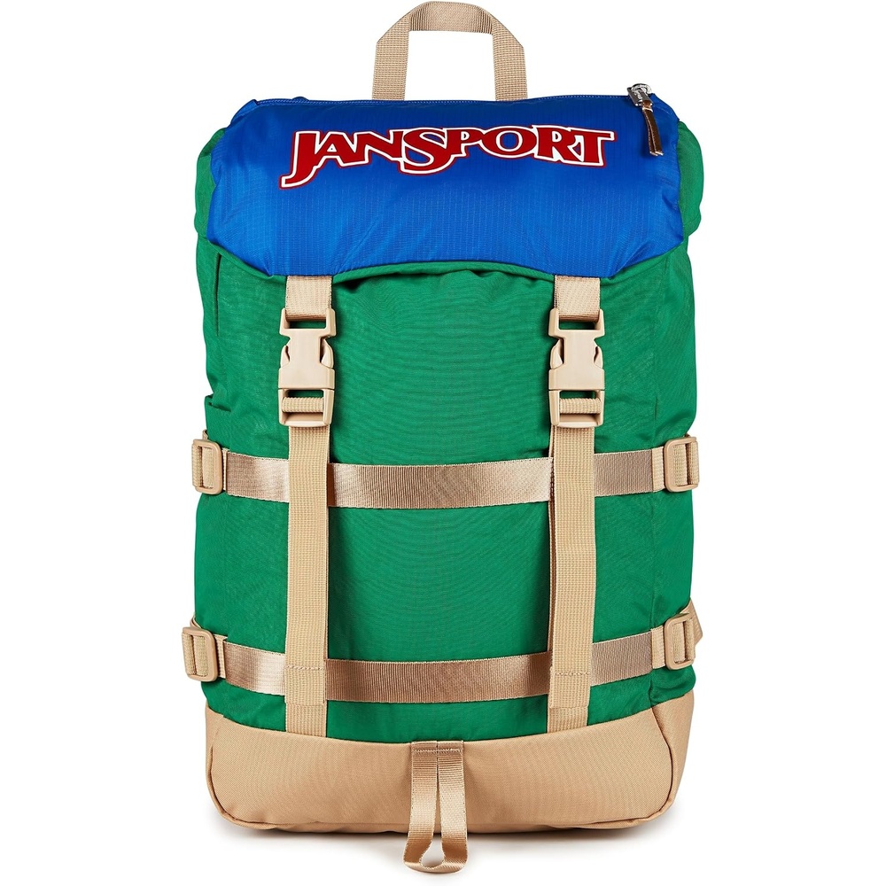 image:imageJanSport Skip Pack Backpack 28L Capacity Fits 135 Laptop Large Main Compartment Side Water Bottle Pocket Ideal for Work amp Travel BlackJelly Kelly