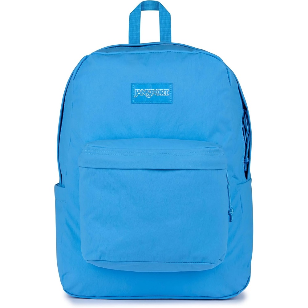 image:imageJanSport Superbreak Plus FX Backpack Work Travel or Laptop Bag with Water Bottle Pocket Oil Slick BlackAzul Blue