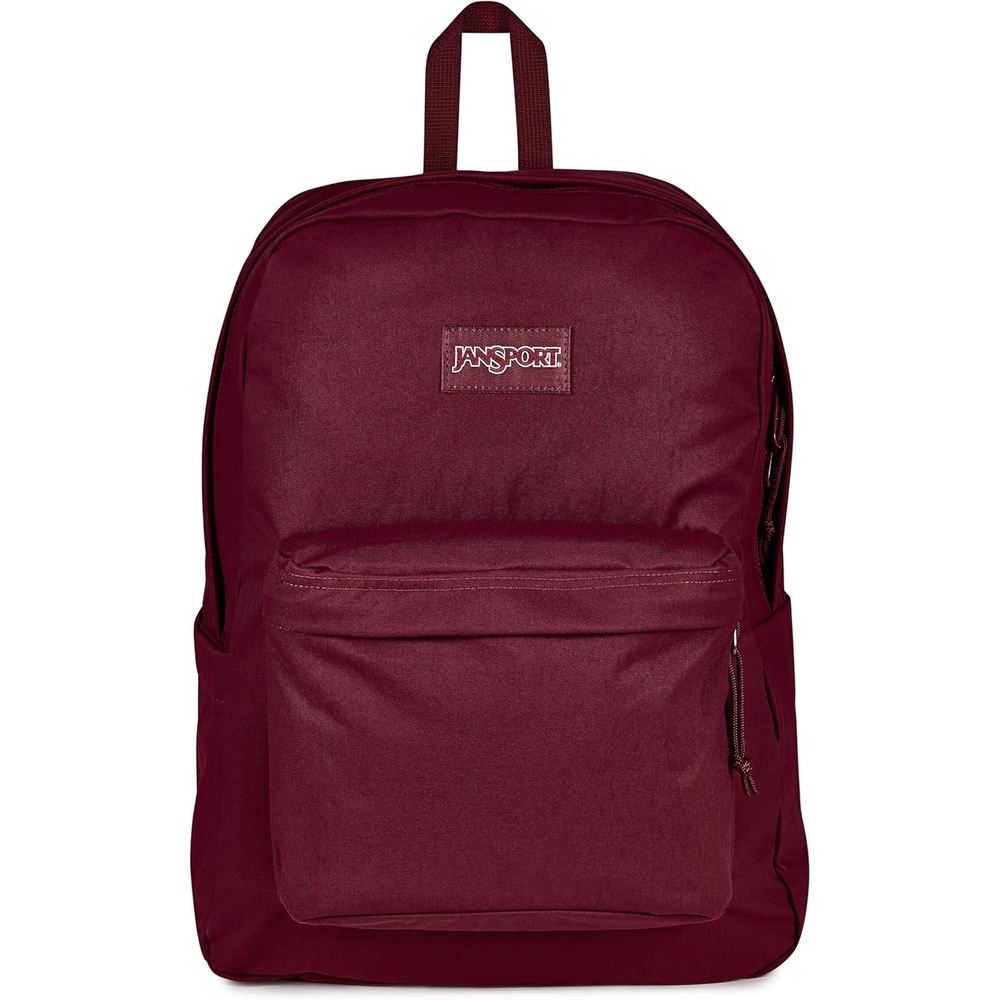 image:imageJanSport Superbreak Plus FX Backpack Work Travel or Laptop Bag with Water Bottle Pocket Oil Slick BlackCherry LacquerCherry L