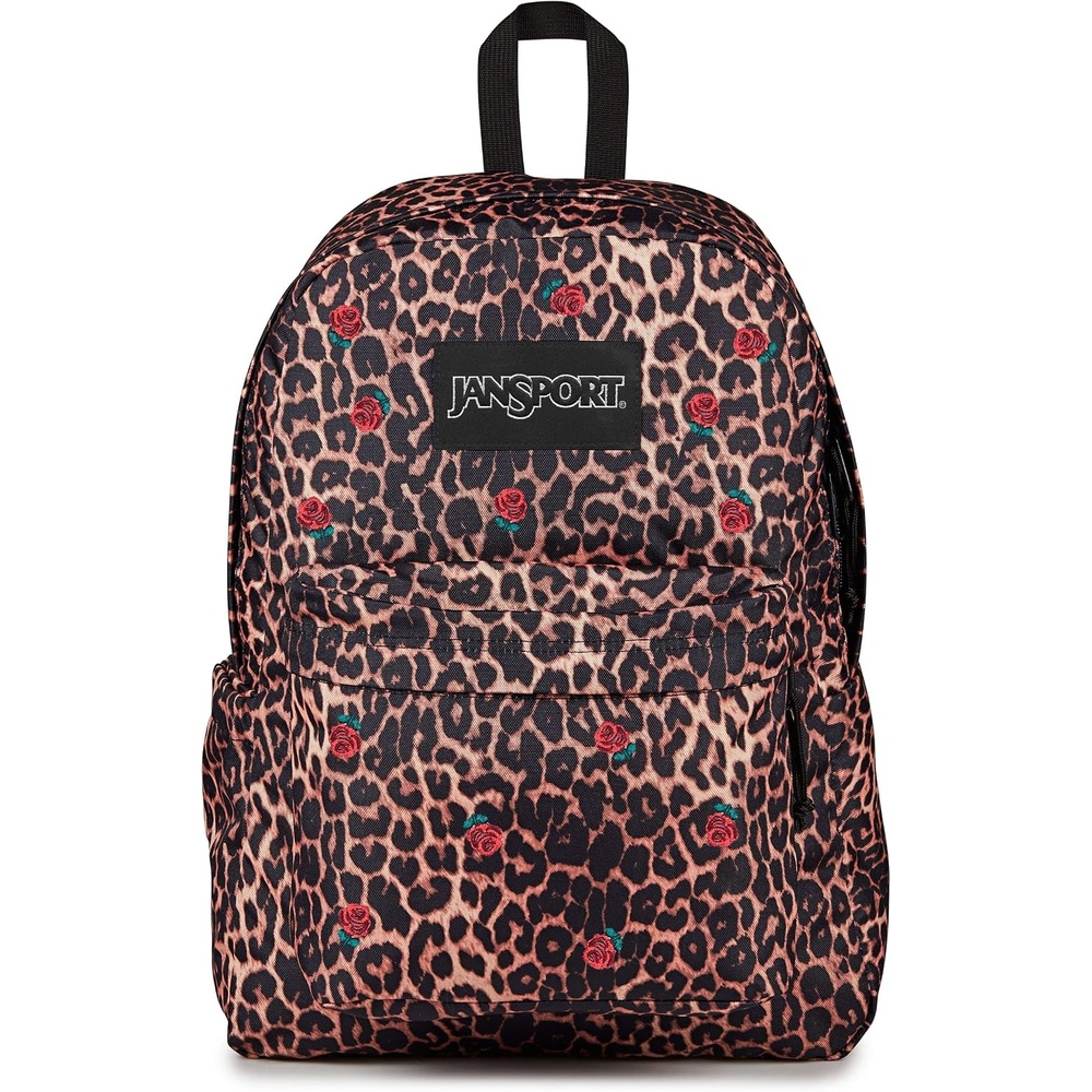 image:imageJanSport Superbreak Plus FX Backpack Work Travel or Laptop Bag with Water Bottle Pocket Oil Slick BlackLeopard Rose BrownBlackRedGreen