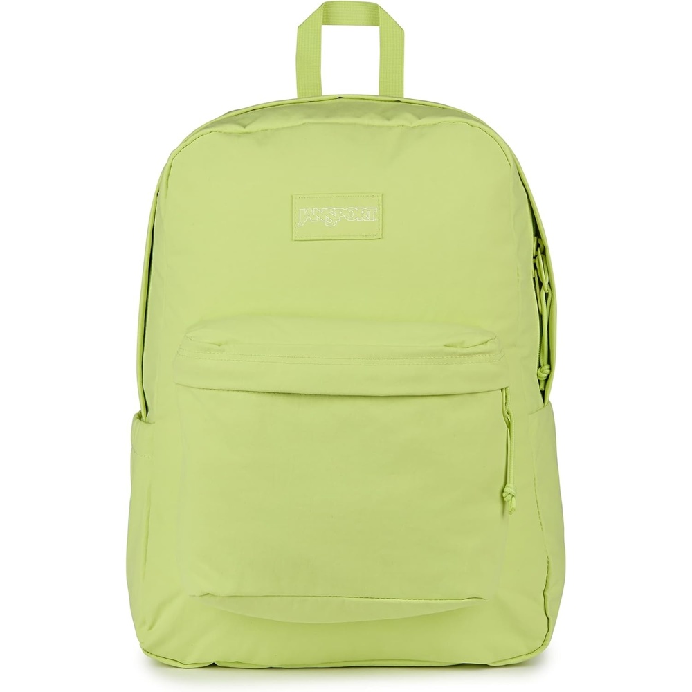 image:imageJanSport Superbreak Plus FX Backpack Work Travel or Laptop Bag with Water Bottle Pocket Oil Slick BlackLime Citron