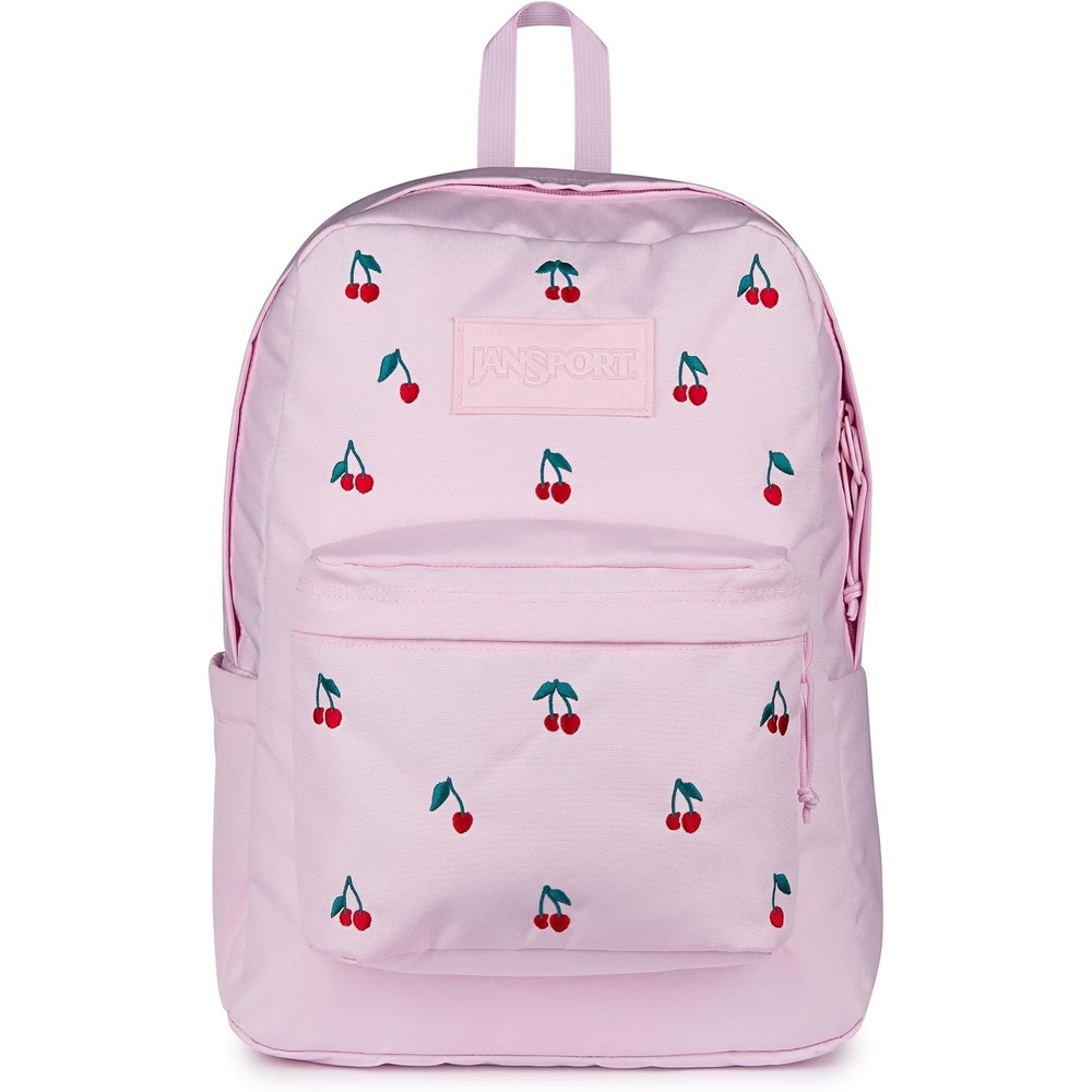 image:imageJanSport Superbreak Plus FX Backpack Work Travel or Laptop Bag with Water Bottle Pocket Oil Slick BlackPink Ice Cherry Emb