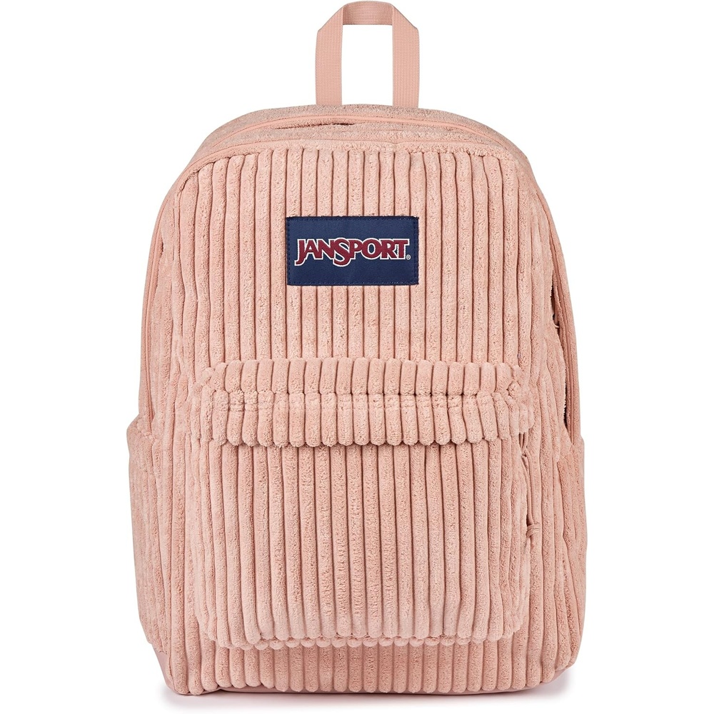 image:imageJanSport Superbreak Plus FX Backpack Work Travel or Laptop Bag with Water Bottle Pocket Oil Slick BlackSurreal Corduroy Misty Rose