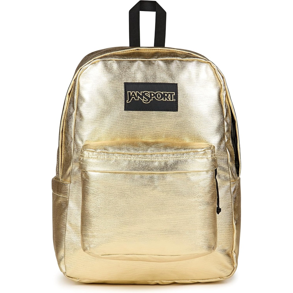 image:imageJanSport Superbreak Plus FX Backpack Work Travel or Laptop Bag with Water Bottle Pocket Oil Slick BlackSurreal Shine Gold