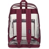 JanSport 25.5L Clear Pack – Large Transparent Mesh Bottom, Clear(Cherry Lacquer)