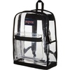 JanSport 25.5L Clear Pack – Large Transparent Mesh Bottom, Clear(Clear)