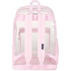 JanSport 25.5L Clear Pack – Large Transparent Mesh Bottom, Clear(Pink Ice)