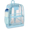 JanSport 25.5L Clear Pack – Large Transparent Mesh Bottom, Clear(Sky High Blue)