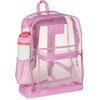 JanSport 25.5L Clear Pack – Large Transparent Mesh Bottom, Clear(Ube Dream)