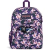 JanSport 26L Cross Town Backpack – 12 inch Daypack, Russet Red(Purple Petals)