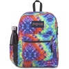 JanSport 26L Cross Town Backpack – 12 inch Daypack, Russet Red(Red/Multi Hippie Days)