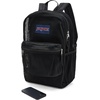 JanSport Eco Mesh Backpack, Red Tape, 17” x 12.5” x 6” – Large Semi-Transparent Bag for Adults with Laptop Sleeve, Padded Back Panel, Black(Black)
