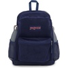 JanSport Eco Mesh Backpack, Red Tape, 17” x 12.5” x 6” – Large Semi-Transparent Bag for Adults with Laptop Sleeve, Padded Back Panel, Black(Navy)