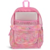 JanSport Eco Mesh Backpack, Red Tape, 17” x 12.5” x 6” – Large Semi-Transparent Bag for Adults with Laptop Sleeve, Padded Back Panel, Black(Neon Daisy)