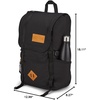 JanSport Hatchet Backpack – 15-inch Padded Laptop Compartment, Dual Water Bottle Pockets, Side Compression Straps, Navy(Black)