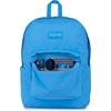 JanSport Superbreak Plus FX Backpack – Work, Travel, or Laptop Bag with Water Bottle Pocket – Oil Slick Black(Azul Blue)