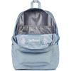 JanSport Superbreak Plus FX Backpack – Work, Travel, or Laptop Bag with Water Bottle Pocket – Oil Slick Black(Bandana Jam Emb Blue Dusk/White/White)