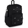 JanSport Superbreak Plus FX Backpack – Work, Travel, or Laptop Bag with Water Bottle Pocket – Oil Slick Black(Embroidered Bows Black)