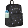 JanSport Superbreak Plus FX Backpack – Work, Travel, or Laptop Bag with Water Bottle Pocket – Oil Slick Black(Embroidered Shrooms)