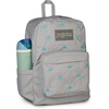 JanSport Superbreak Plus FX Backpack – Work, Travel, or Laptop Bag with Water Bottle Pocket – Oil Slick Black(Embroidered Shrooms Md Grey/E Azul/Bratty)