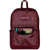 JanSport Superbreak Plus FX Backpack – Work, Travel, or Laptop Bag with Water Bottle Pocket – Oil Slick Black(Just a Rose Emb Cherry Lacquer/Grn/Red)