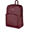 JanSport Superbreak Plus FX Backpack – Work, Travel, or Laptop Bag with Water Bottle Pocket – Oil Slick Black(Just a Rose Emb Cherry Lacquer/Grn/Red)