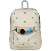 JanSport Superbreak Plus FX Backpack – Work, Travel, or Laptop Bag with Water Bottle Pocket – Oil Slick Black(Just a Rose Emb Moon Flower/Blue/Green)