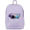 JanSport Superbreak Plus FX Backpack – Work, Travel, or Laptop Bag with Water Bottle Pocket – Oil Slick Black(Pastel Lilac)