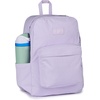 JanSport Superbreak Plus FX Backpack – Work, Travel, or Laptop Bag with Water Bottle Pocket – Oil Slick Black(Pastel Lilac)