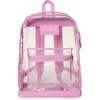 JanSport 25.5L Clear Pack – Large Transparent Mesh Bottom, Clear(Ube Dream)
