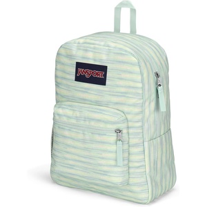 JanSport 26L Cross Town Backpack – 12 inch Daypack, Russet Red(70s Space Dye Fresh Mint)