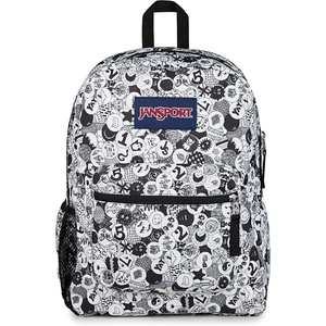 JanSport 26L Cross Town Backpack – 12 inch Daypack, Russet Red(Doodle Dots)