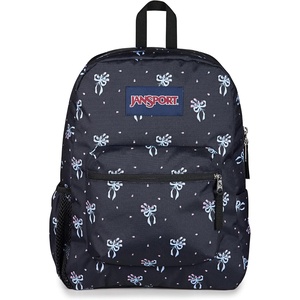 JanSport 26L Cross Town Backpack – 12 inch Daypack, Russet Red(Pastel Petals Black)