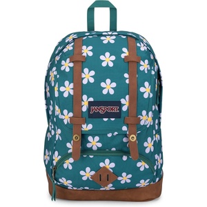 JanSport Cortlandt Laptop Backpack, Russet Red, 15” Laptop Sleeve-Synthetic Leather Shoulder Computer Bag with Large Compartment, Padded Straps- Rucksack for Men, Women(Precious Petals)