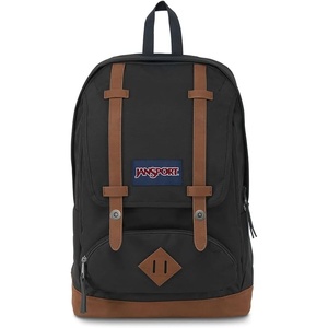 JanSport Cortlandt Laptop Backpack, Russet Red, 15” Laptop Sleeve-Synthetic Leather Shoulder Computer Bag with Large Compartment, Padded Straps- Rucksack for Men, Women(Black)