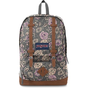 JanSport Cortlandt Laptop Backpack, Russet Red, 15” Laptop Sleeve-Synthetic Leather Shoulder Computer Bag with Large Compartment, Padded Straps- Rucksack for Men, Women(Boho Floral Gra)