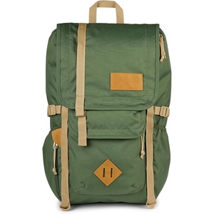 JanSport Hatchet Backpack – 15-inch Padded Laptop Compartment, Dual Water Bottle Pockets, Side Compression Straps, Navy(Cargo Green)