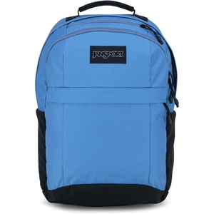 JanSport Landings Pack – Large Backpack with Soft Back Panel, Dual Water Bottle Pockets, 15-Inch Padded Laptop Compartment, Black(Elemental Blue)