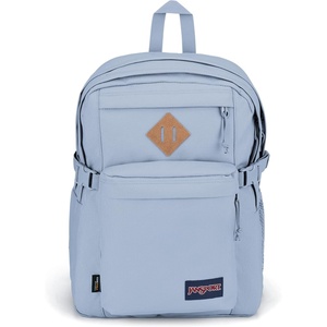 JanSport Main Campus FX Backpack – Travel or Work Bag w 15-Inch Laptop Pack with Leather Trim, Lavender Ash(Blue Dusk)
