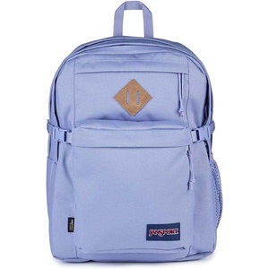 JanSport Main Campus FX Backpack – Travel or Work Bag w 15-Inch Laptop Pack with Leather Trim, Lavender Ash(Lavender Ash)