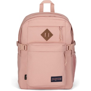 JanSport Main Campus FX Backpack – Travel or Work Bag w 15-Inch Laptop Pack with Leather Trim, Lavender Ash(Misty Rose)